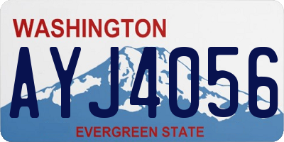 WA license plate AYJ4056