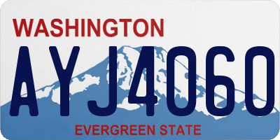 WA license plate AYJ4060