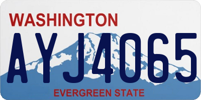 WA license plate AYJ4065
