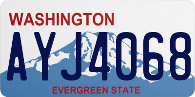 WA license plate AYJ4068