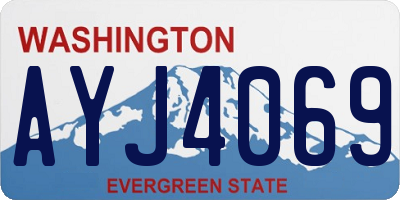 WA license plate AYJ4069