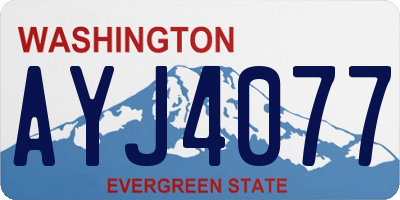 WA license plate AYJ4077