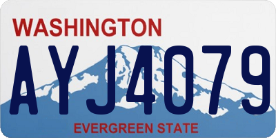WA license plate AYJ4079