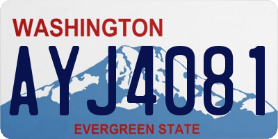 WA license plate AYJ4081