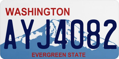 WA license plate AYJ4082