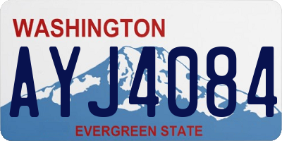 WA license plate AYJ4084