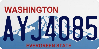 WA license plate AYJ4085
