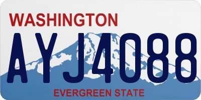 WA license plate AYJ4088