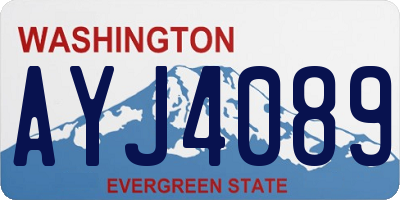 WA license plate AYJ4089