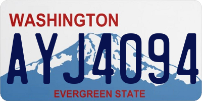 WA license plate AYJ4094