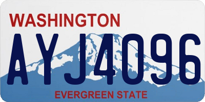 WA license plate AYJ4096