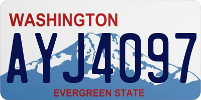 WA license plate AYJ4097