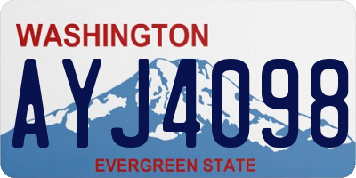 WA license plate AYJ4098