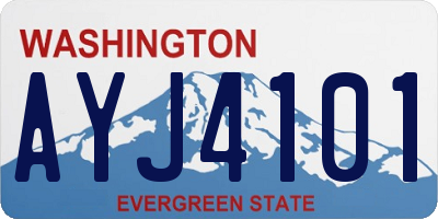 WA license plate AYJ4101