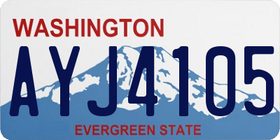 WA license plate AYJ4105
