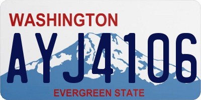 WA license plate AYJ4106