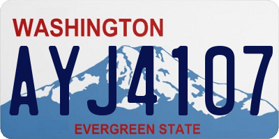 WA license plate AYJ4107
