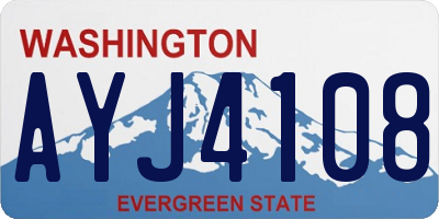 WA license plate AYJ4108