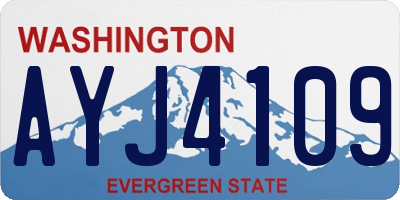 WA license plate AYJ4109