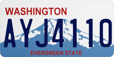 WA license plate AYJ4110