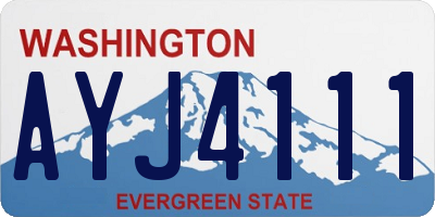 WA license plate AYJ4111