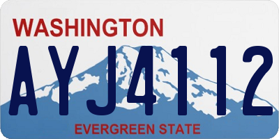WA license plate AYJ4112