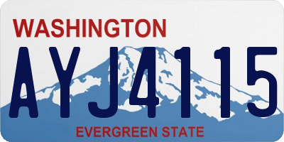WA license plate AYJ4115