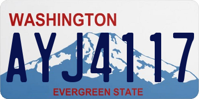 WA license plate AYJ4117