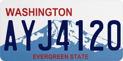 WA license plate AYJ4120