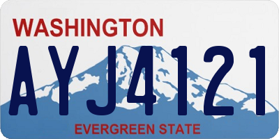 WA license plate AYJ4121