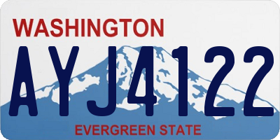 WA license plate AYJ4122