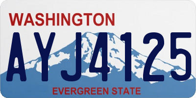 WA license plate AYJ4125