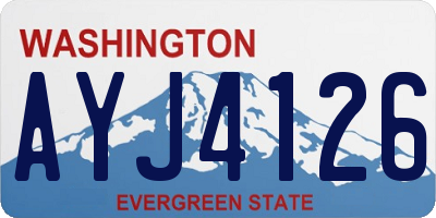 WA license plate AYJ4126