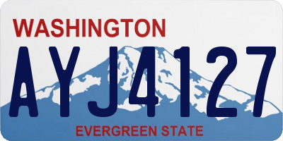 WA license plate AYJ4127