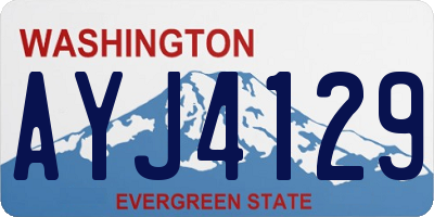WA license plate AYJ4129
