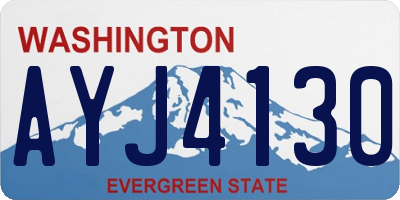 WA license plate AYJ4130