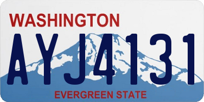 WA license plate AYJ4131