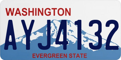 WA license plate AYJ4132