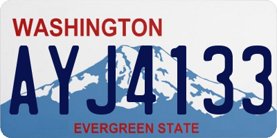 WA license plate AYJ4133