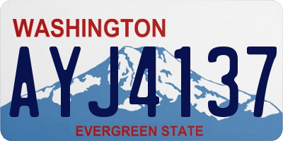 WA license plate AYJ4137