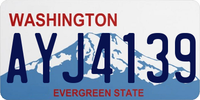 WA license plate AYJ4139