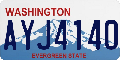 WA license plate AYJ4140