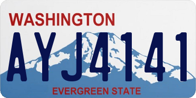 WA license plate AYJ4141