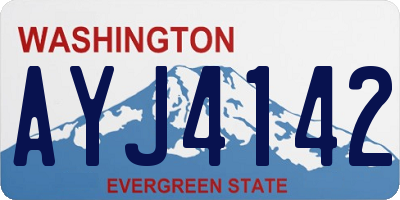 WA license plate AYJ4142