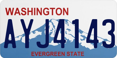 WA license plate AYJ4143