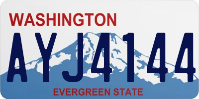 WA license plate AYJ4144