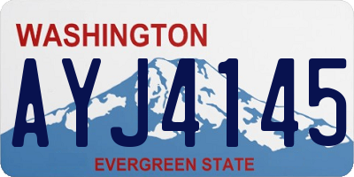 WA license plate AYJ4145