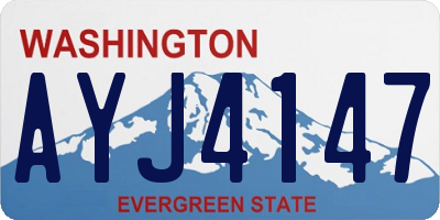 WA license plate AYJ4147