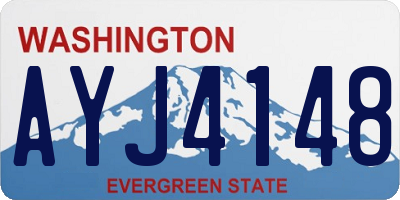 WA license plate AYJ4148