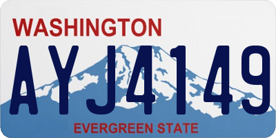 WA license plate AYJ4149